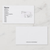 Modèle de carte de visite : Dalmatie & Cheval (Devant / Derrière)