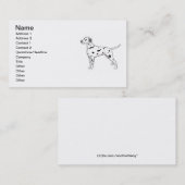 Modèle de carte de visite : Dalmatien (noir tachet (Devant / Derrière)