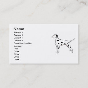 Modèle de carte de visite : Dalmatien (noir tachet
