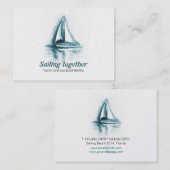 Modèle de carte de visite d'aquarelle de bateau à (Devant / Derrière)