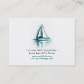 Modèle de carte de visite d'aquarelle de bateau à (Dos)