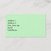 Modèle de carte de visite d'artiste (Dos)