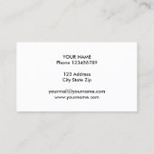 Modèle de carte de visite d'avion (Dos)