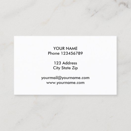 Modèle de carte de visite d'avion (Dos)