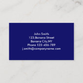 Modèle de carte de visite de banane (Dos)