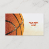 Modèle de carte de visite de basket-ball (Dos)