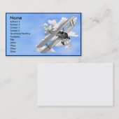 Modèle de carte de visite de biplan (Devant / Derrière)