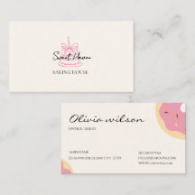 Modèle de carte de visite de boulangerie mignonne