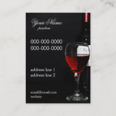 Modèle de carte de visite de bouteille de vin (Dos)