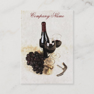Modèle de carte de visite de bouteilles de vin