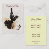 Modèle de carte de visite de bouteilles de vin (Devant / Derrière)