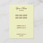 Modèle de carte de visite de bouteilles de vin (Dos)