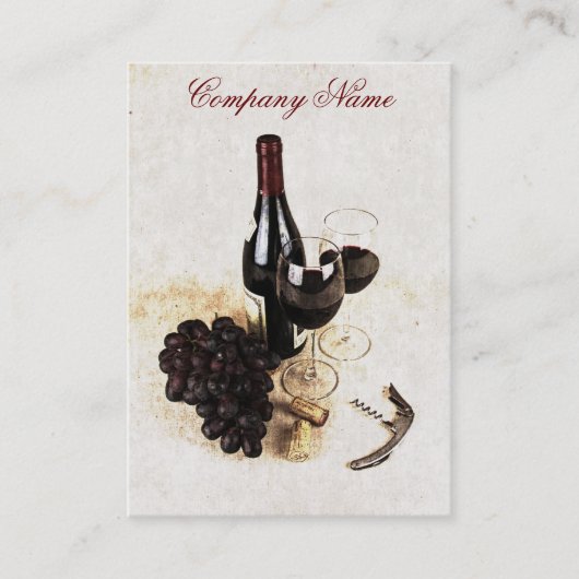 Modèle de carte de visite de bouteilles de vin (Devant)
