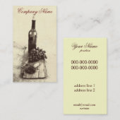 Modèle de carte de visite de bouteilles de vin (Devant / Derrière)
