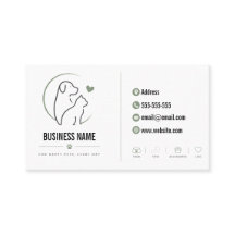 Modèle de carte de visite de boutique pour animaux