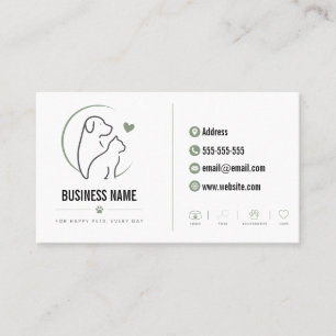 Modèle de carte de visite de boutique pour animaux