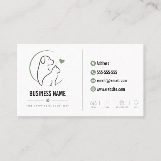 Modèle de carte de visite de boutique pour animaux