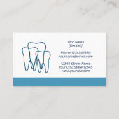 Modèle de carte de visite de bureau dentaire pour  (Dos)