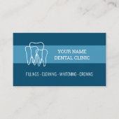 Modèle de carte de visite de bureau dentaire pour  (Devant)