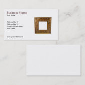 Modèle de carte de visite de cadre en bois (Devant / Derrière)