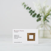 Modèle de carte de visite de cadre en bois (Debout devant)