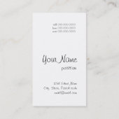 modèle de carte de visite de café (Dos)