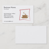 Modèle de carte de visite de café-restaurant (Devant / Derrière)