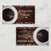 Modèle de carte de visite de café-restaurant (Devant / Derrière)