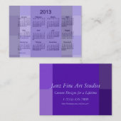Modèle de carte de visite de calendrier de 2013 (Devant / Derrière)