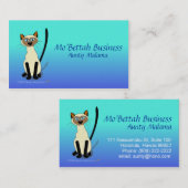 Modèle de carte de visite de chat siamois (Devant / Derrière)