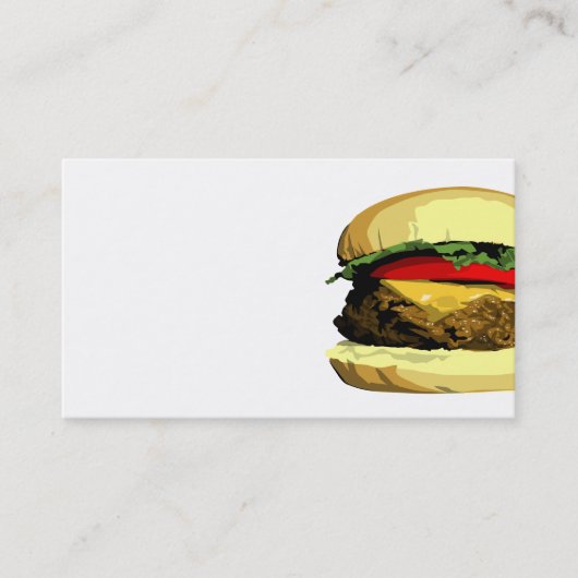 Modèle de carte de visite de cheeseburger (Devant)