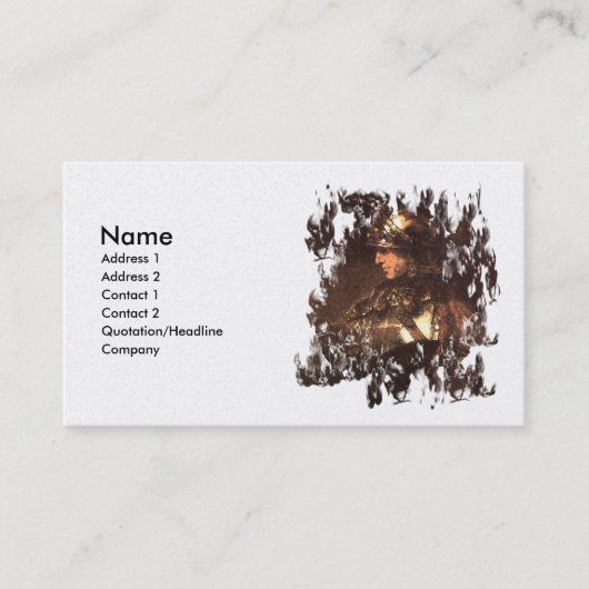 Modèle de carte de visite de chevalier (Devant)