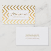 Modèle de carte de visite de Chevron d'or (Devant / Derrière)