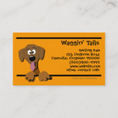 Modèle de carte de visite de chien de bande (Dos)