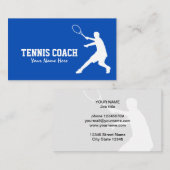 Modèle de carte de visite de coach de tennis profe (Devant / Derrière)