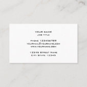 Modèle de carte de visite de coach de tennis profe (Dos)