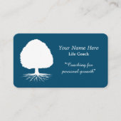 Modèle de carte de visite de coach de vie avec log (Devant)