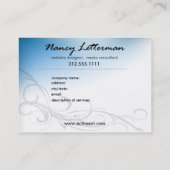 Modèle de carte de visite de coccinelle (bleu) (Dos)