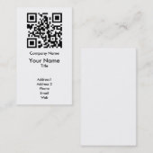 Modèle de carte de visite de code de QR - (Devant / Derrière)