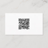 Modèle de carte de visite de code QR de logo perso (Dos)