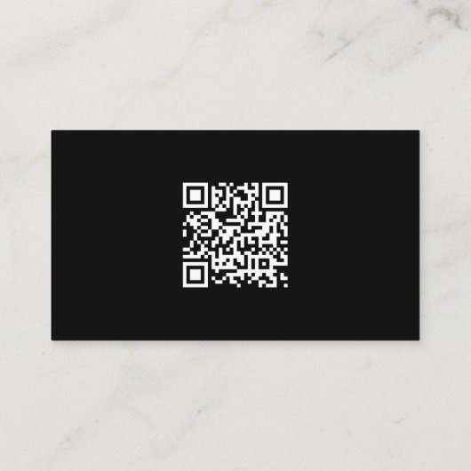Modèle de carte de visite de code QR de logo perso (Dos)