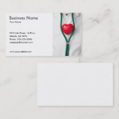 Modèle de carte de visite de coeur (Devant / Derrière)