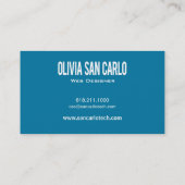 Modèle de carte de visite de concepteur de Web de (Dos)