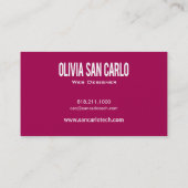 Modèle de carte de visite de concepteur de Web de (Dos)