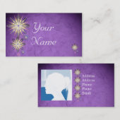 Modèle de carte de visite de concepteur violet (Devant / Derrière)