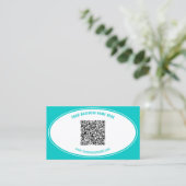 Modèle de carte de visite de conception avec code  (Debout devant)