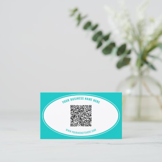 Modèle de carte de visite de conception avec code  (Debout devant)