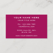 Modèle de carte de visite de conception Choisissez (Dos)