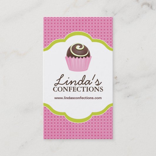 Modèle de carte de visite de confections (Devant)