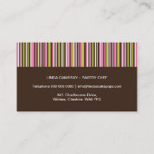 Modèle de carte de visite de confections (Dos)